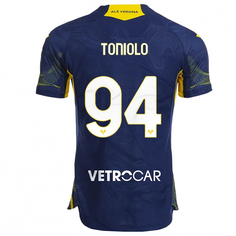 Danxen Kid Giacomo Toniolo #94 Navy Yellow Home Jersey 2025/26 T-Shirt