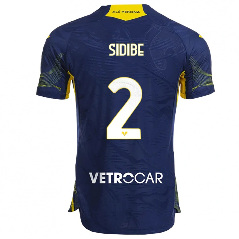 Danxen Kid Amoro Sidibe #2 Navy Yellow Home Jersey 2025/26 T-Shirt