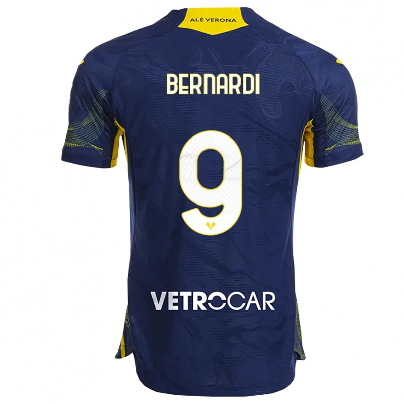 Danxen Kid Veronica Bernardi #9 Navy Yellow Home Jersey 2025/26 T-Shirt