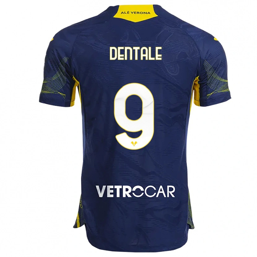 Danxen Kid Alessandro Dentale #9 Navy Yellow Home Jersey 2025/26 T-Shirt