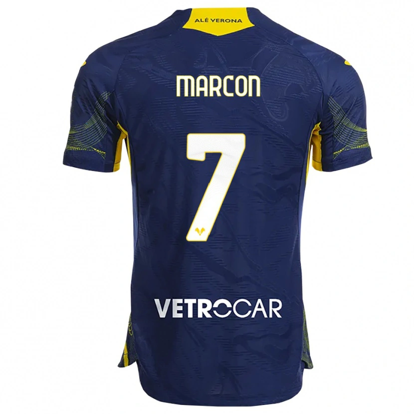Danxen Kid Gabriel Marcon #7 Navy Yellow Home Jersey 2025/26 T-Shirt