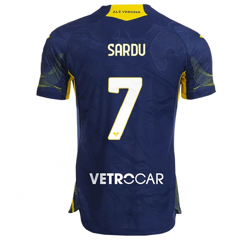Danxen Kid Rosella Sardu #7 Navy Yellow Home Jersey 2025/26 T-Shirt
