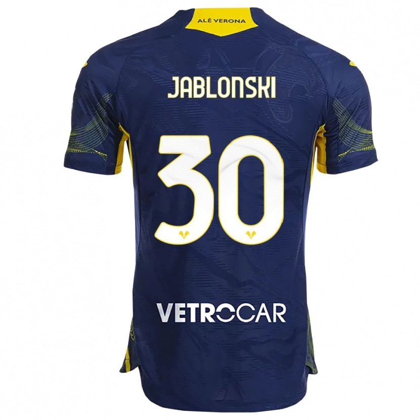 Danxen Kid Darvin Jablonski #30 Navy Yellow Home Jersey 2025/26 T-Shirt
