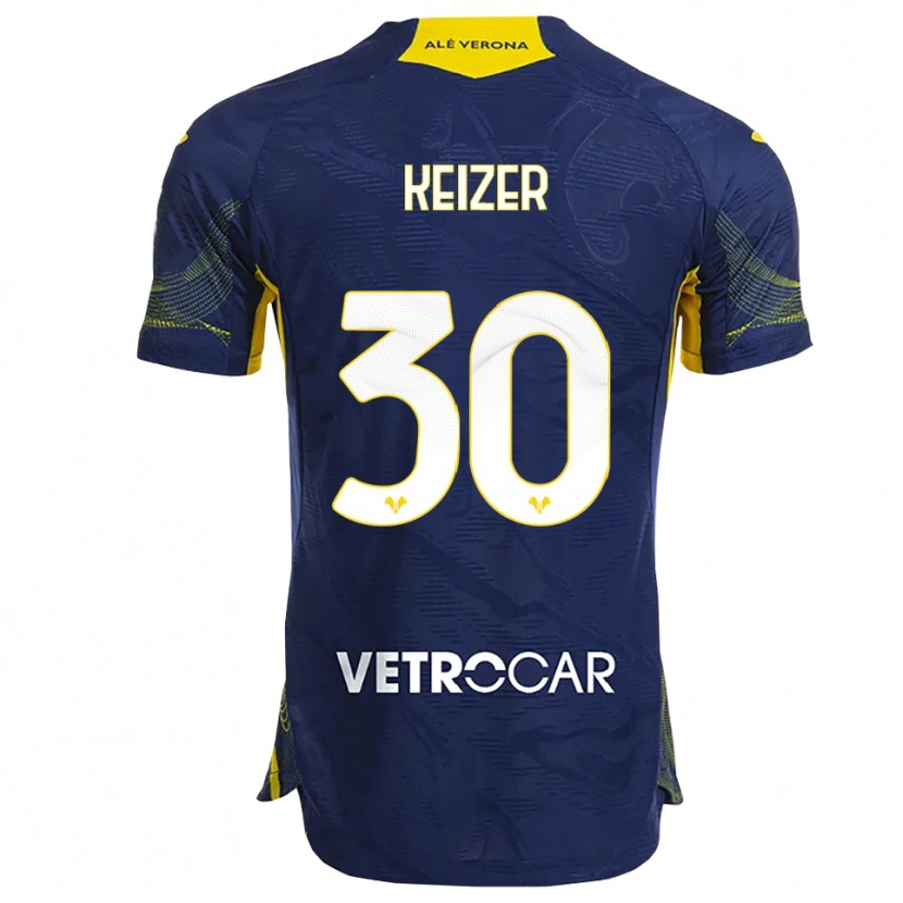 Danxen Kid Fanny Keizer #30 Navy Yellow Home Jersey 2025/26 T-Shirt