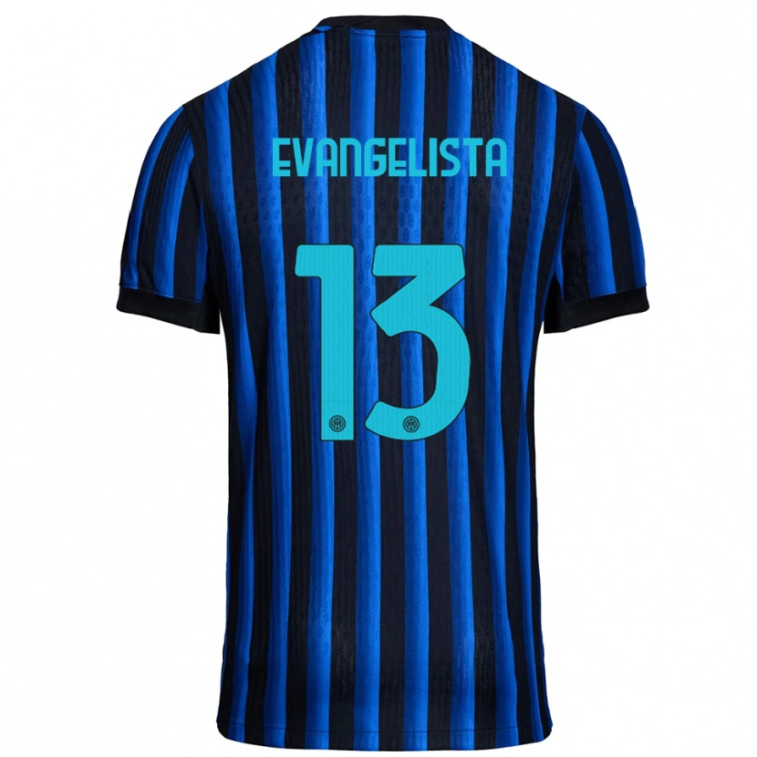 Danxen Kid Edoardo Evangelista #13 Black Blue Home Jersey 2025/26 T-Shirt