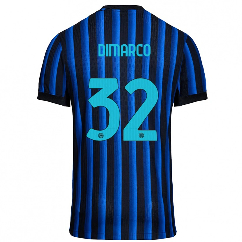 Danxen Kid Federico Dimarco #32 Black Blue Home Jersey 2025/26 T-Shirt