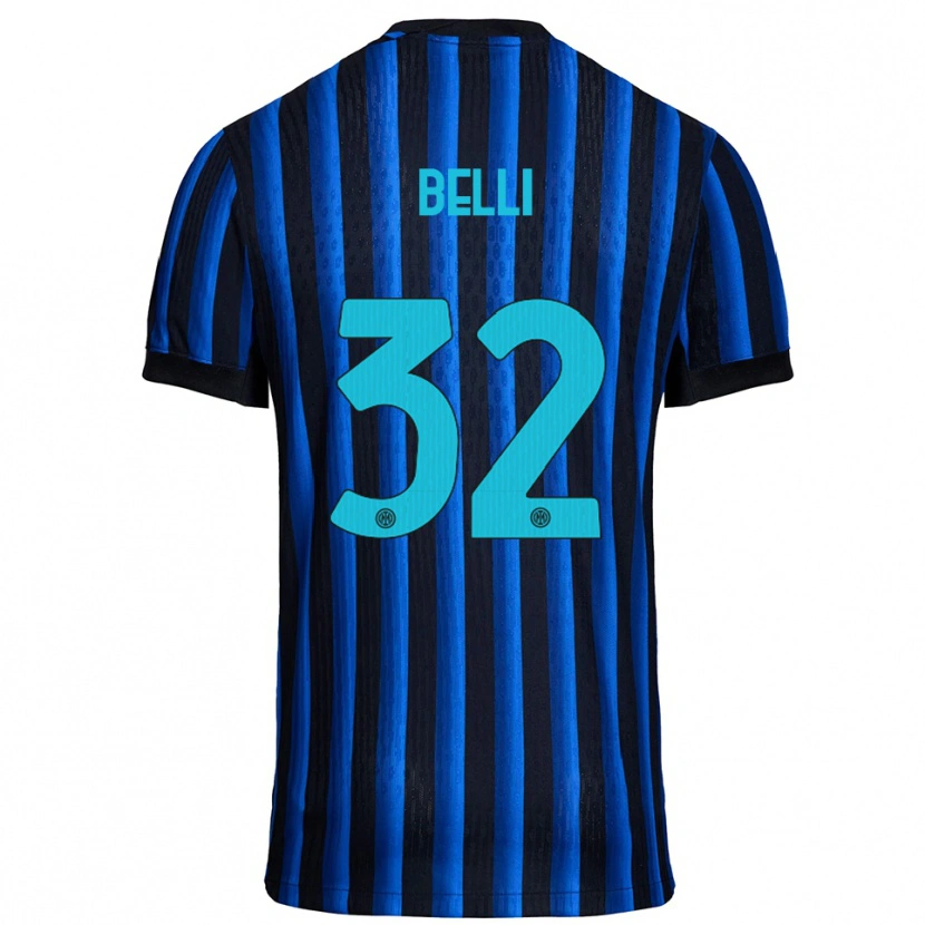 Danxen Kid Elena Belli #32 Black Blue Home Jersey 2025/26 T-Shirt