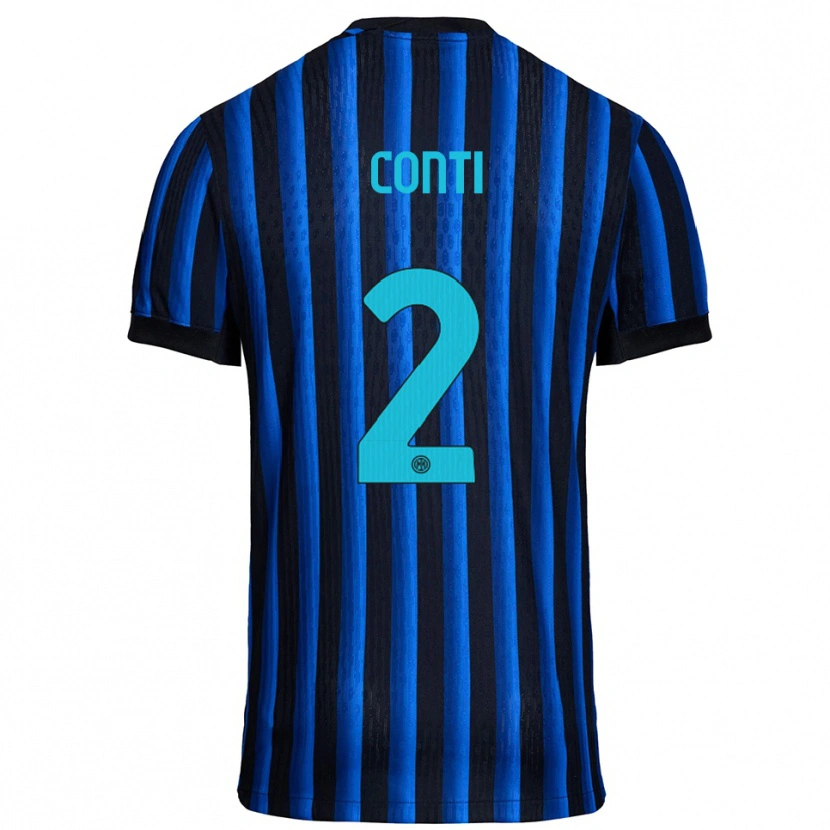 Danxen Kid Arturo Conti #2 Black Blue Home Jersey 2025/26 T-Shirt