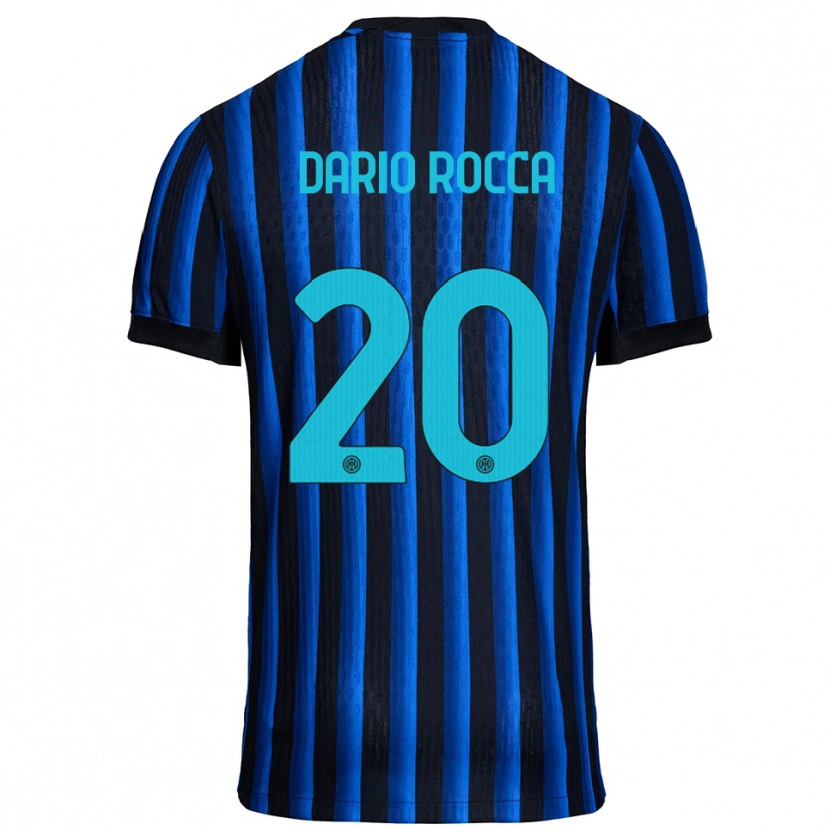 Danxen Kid Edoardo Dario Rocca #20 Black Blue Home Jersey 2025/26 T-Shirt