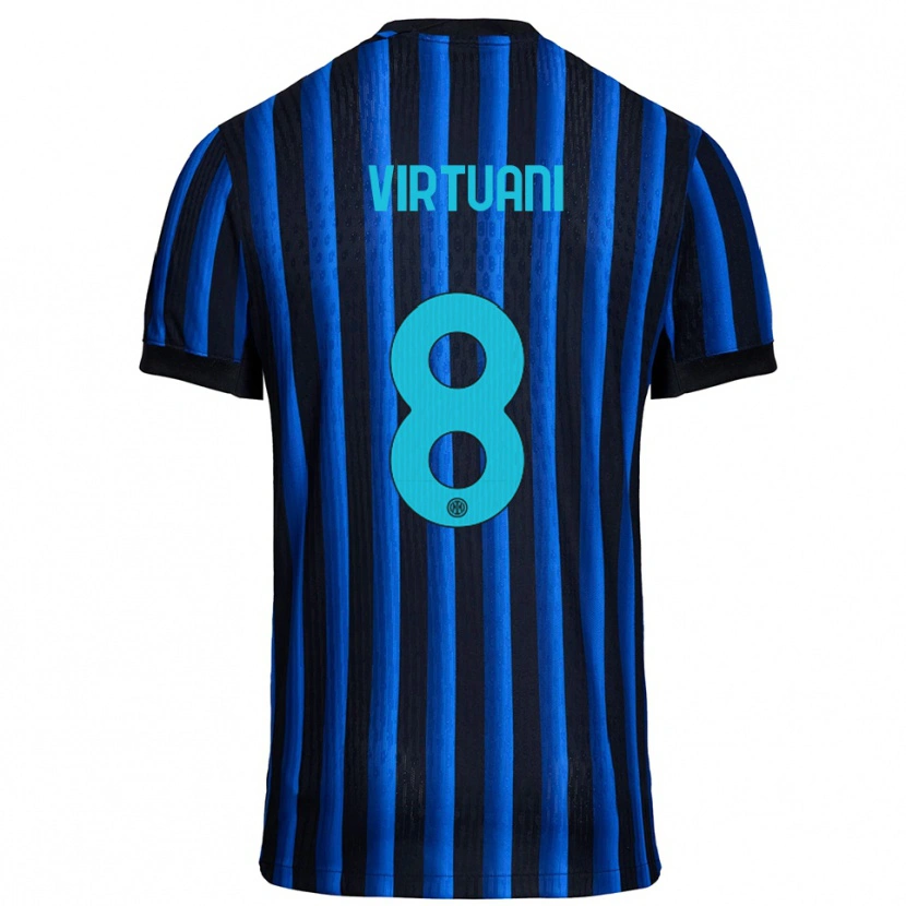 Danxen Kid Marco Virtuani #8 Black Blue Home Jersey 2025/26 T-Shirt