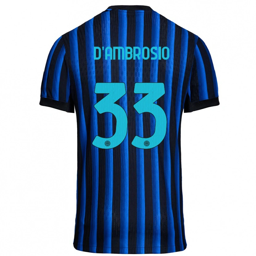 Danxen Kid Danilo D'ambrosio #33 Black Blue Home Jersey 2025/26 T-Shirt