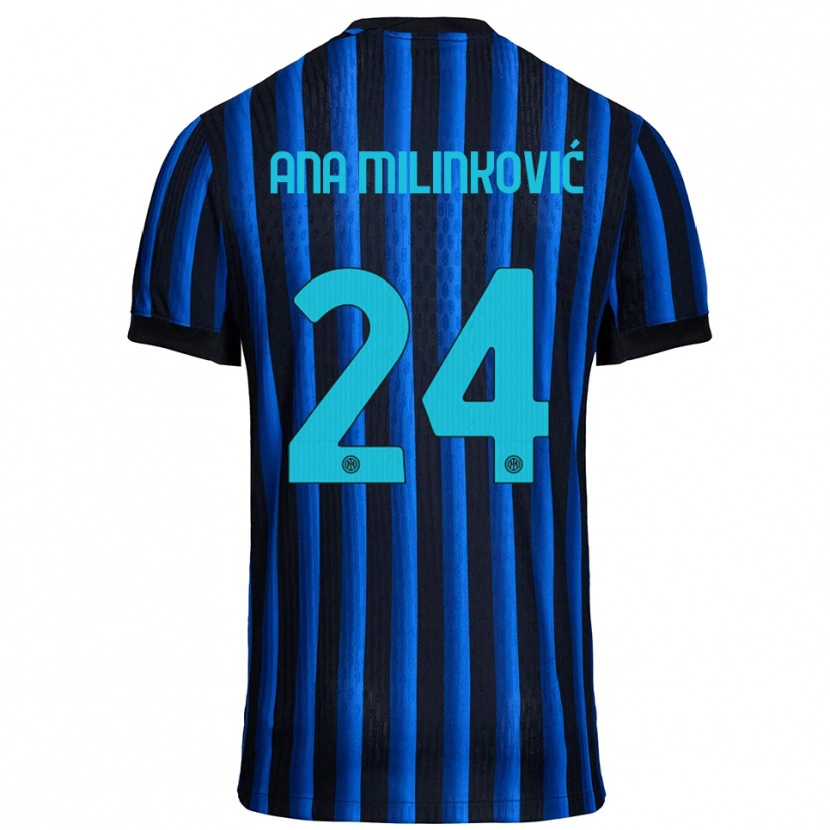 Danxen Kid Marija Ana Milinković #24 Black Blue Home Jersey 2025/26 T-Shirt