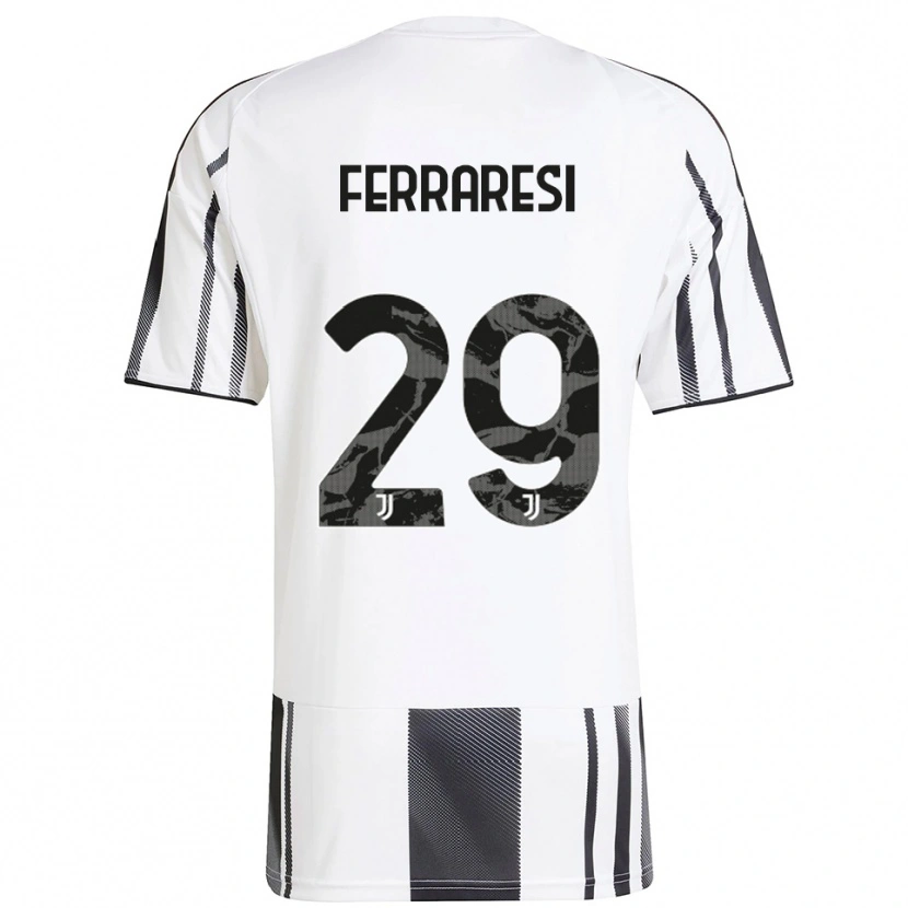 Danxen Kid Eleonora Ferraresi #29 White Black Home Jersey 2025/26 T-Shirt