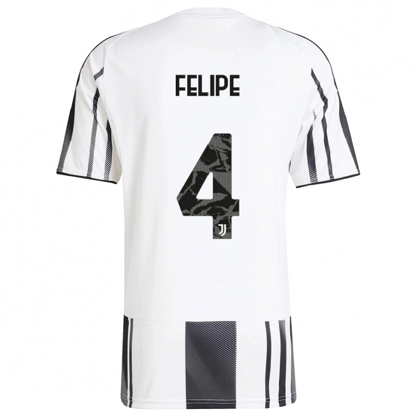 Danxen Kid Pedro Felipe #4 White Black Home Jersey 2025/26 T-Shirt