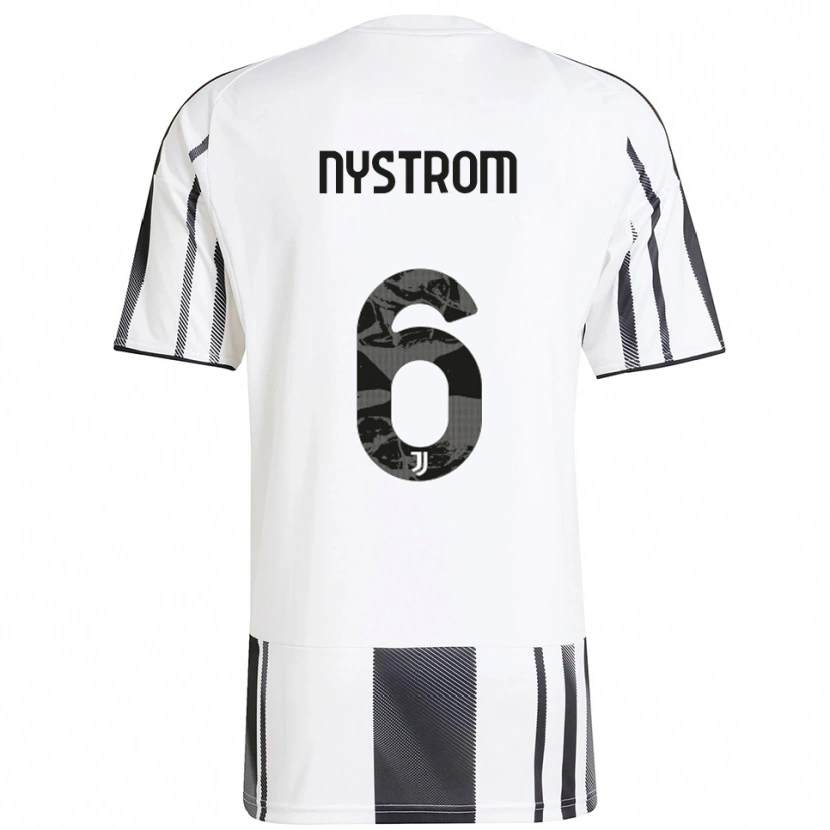 Danxen Kid Paulina Nyström #6 White Black Home Jersey 2025/26 T-Shirt