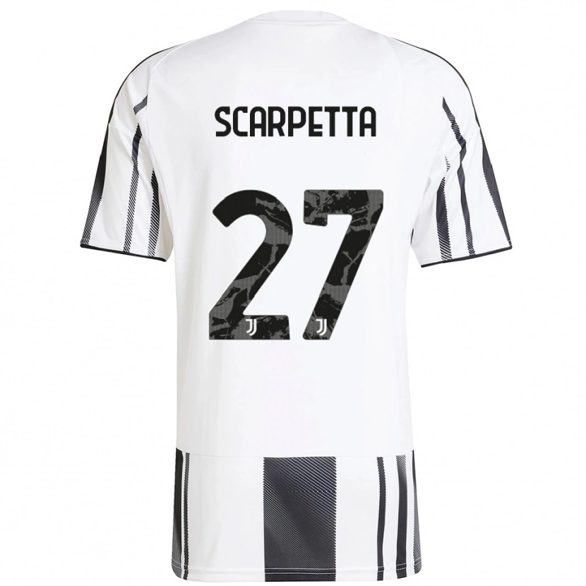 Danxen Kid Jacopo Scarpetta #27 White Black Home Jersey 2025/26 T-Shirt