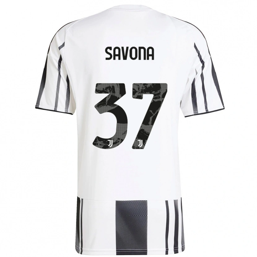 Danxen Kid Nicolò Savona #37 White Black Home Jersey 2025/26 T-Shirt