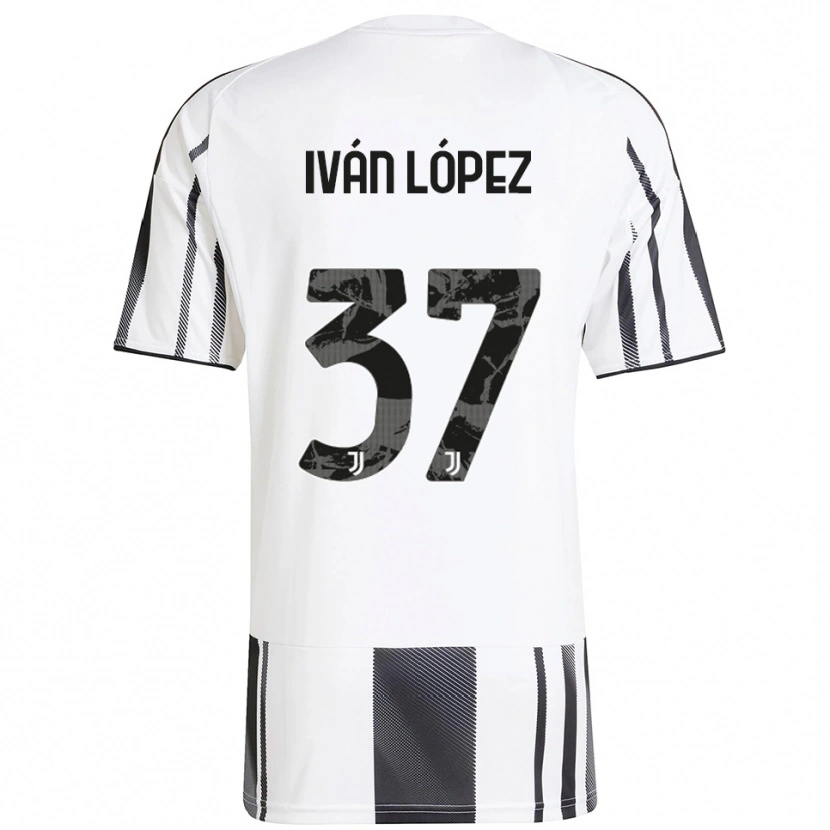 Danxen Kid Iván López #37 White Black Home Jersey 2025/26 T-Shirt