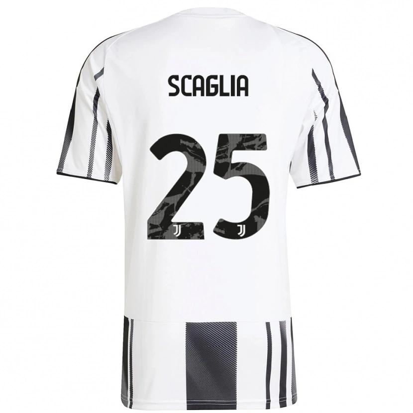 Danxen Kid Simone Scaglia #25 White Black Home Jersey 2025/26 T-Shirt