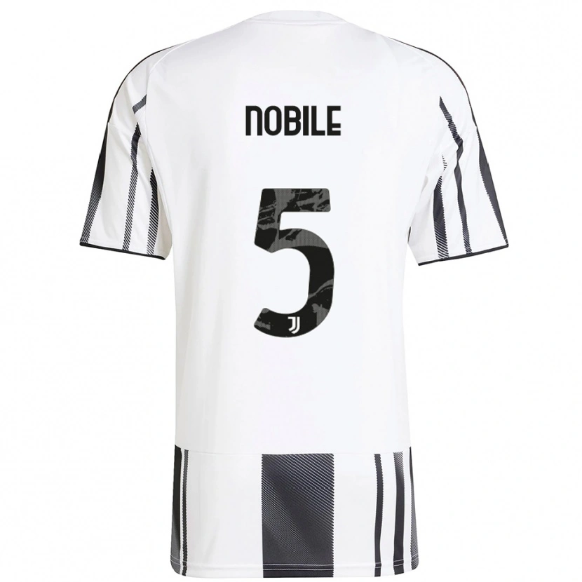 Danxen Kid Riccardo Nobile #5 White Black Home Jersey 2025/26 T-Shirt