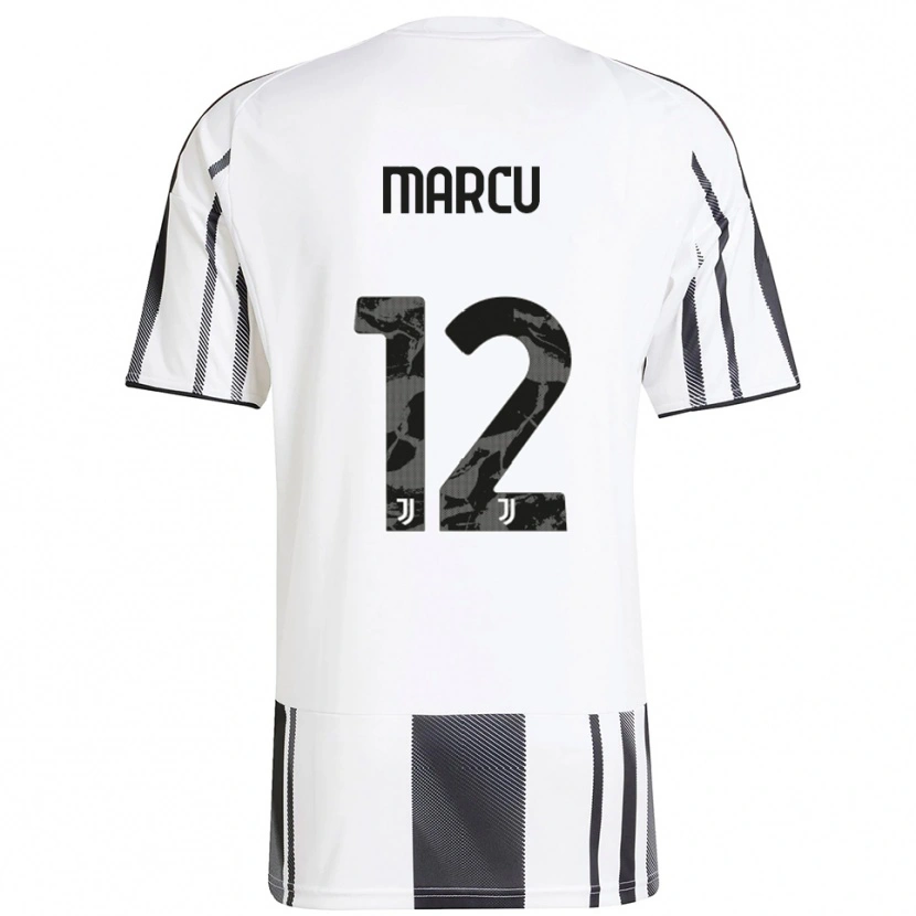 Danxen Kid Alessio Marcu #12 White Black Home Jersey 2025/26 T-Shirt