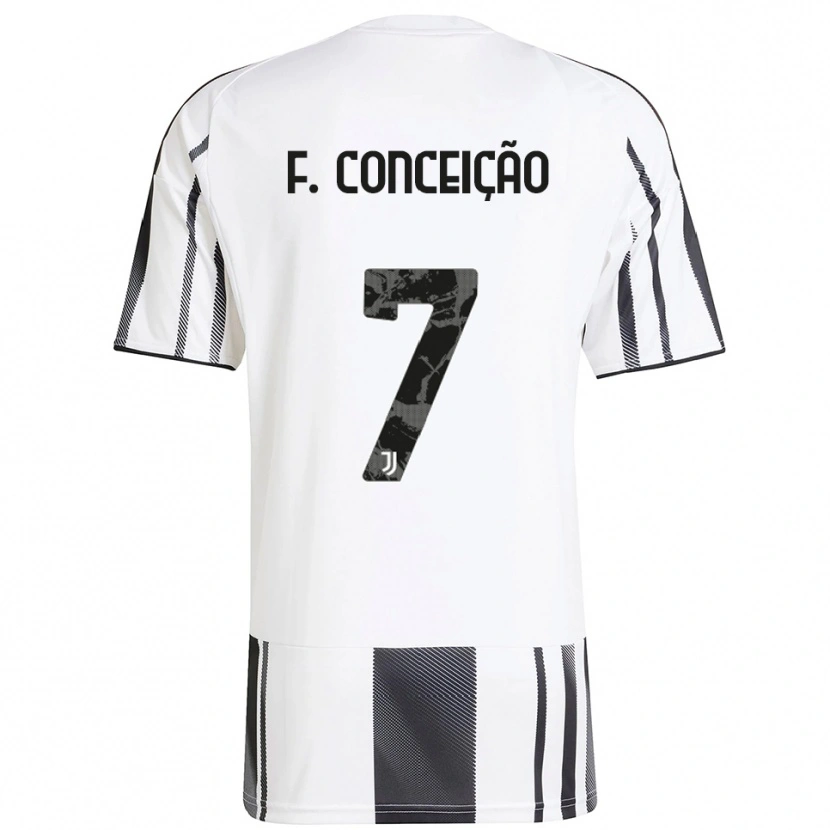 Danxen Kid Francisco Conceição #7 White Black Home Jersey 2025/26 T-Shirt