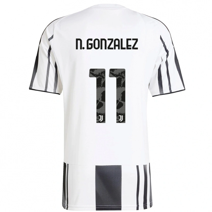 Danxen Kid Nico González #11 White Black Home Jersey 2025/26 T-Shirt