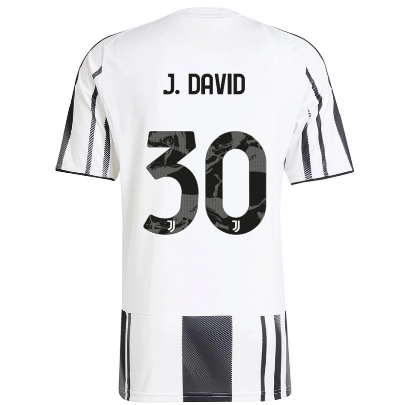 Danxen Kid Jonathan David #30 White Black Home Jersey 2025/26 T-Shirt