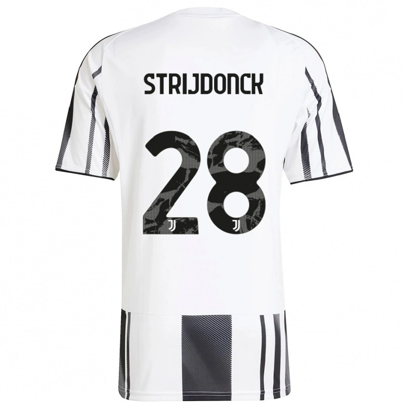 Danxen Kid Bayron Strijdonck #28 White Black Home Jersey 2025/26 T-Shirt