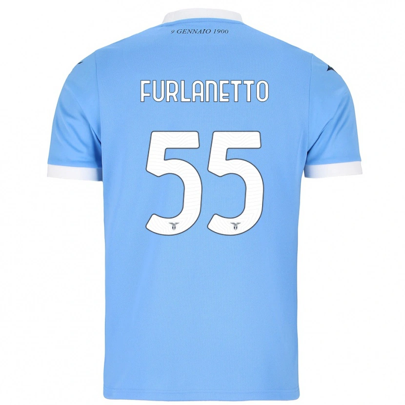 Danxen Kid Alessio Furlanetto #55 Sky Blue White Home Jersey 2025/26 T-Shirt