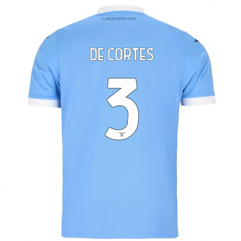 Danxen Kid Alessandro De Cortes #3 Sky Blue White Home Jersey 2025/26 T-Shirt