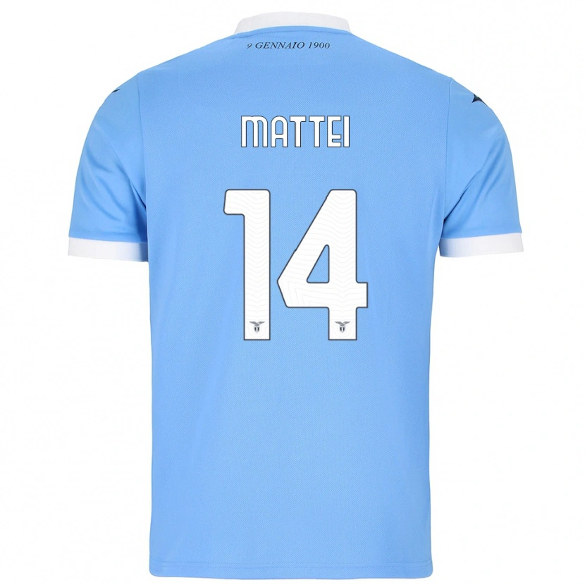 Danxen Kid Sarah Mattei #14 Sky Blue White Home Jersey 2025/26 T-Shirt