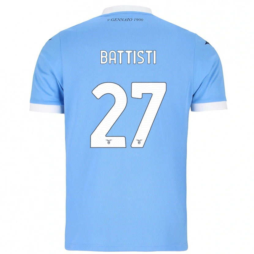 Danxen Kid Valerio Battisti #27 Sky Blue White Home Jersey 2025/26 T-Shirt