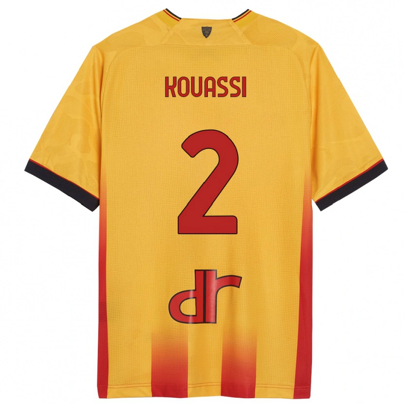 Danxen Kid Christ-Owen Kouassi #2 Yellow Orange Home Jersey 2025/26 T-Shirt
