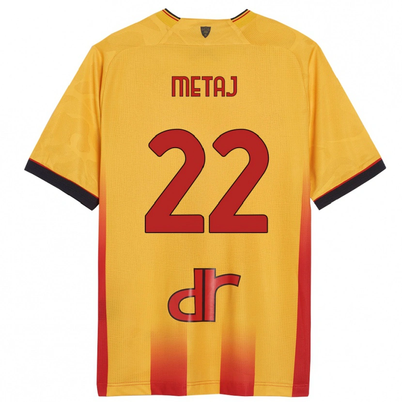 Danxen Kid Dejvi Metaj #22 Yellow Orange Home Jersey 2025/26 T-Shirt
