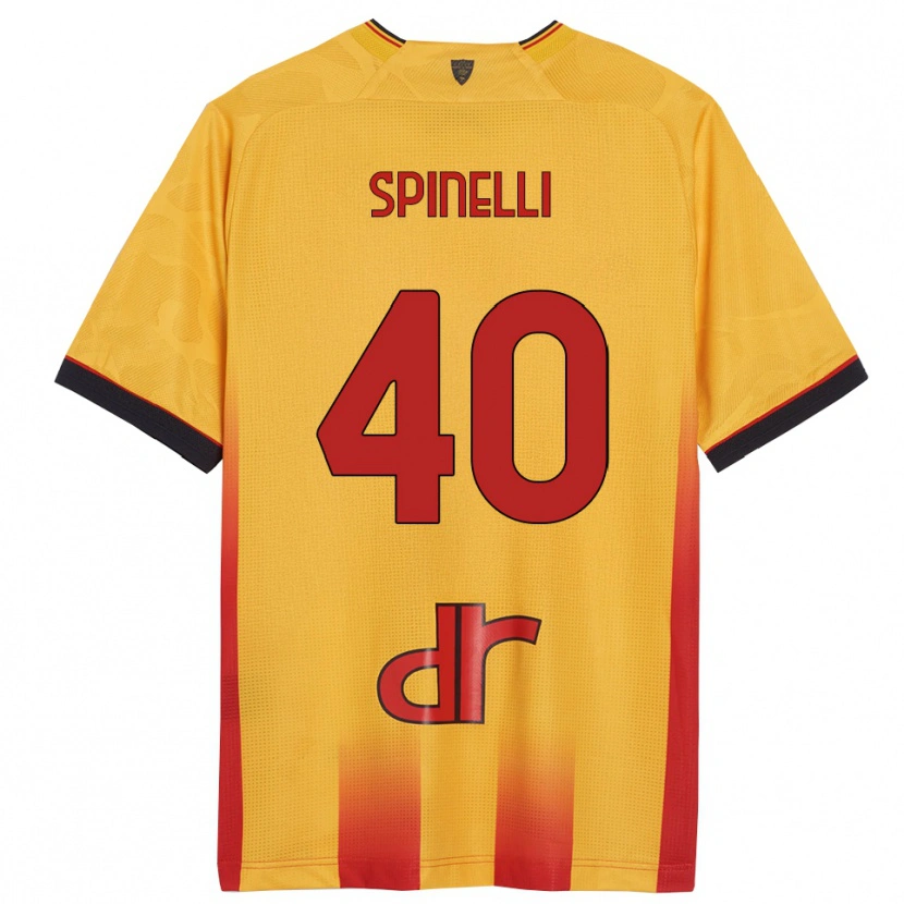 Danxen Kid Nicolò Spinelli #40 Yellow Orange Home Jersey 2025/26 T-Shirt