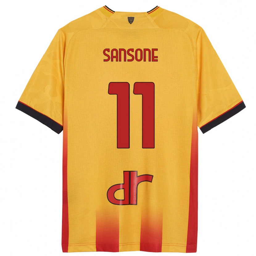 Danxen Kid Nicola Sansone #11 Yellow Orange Home Jersey 2025/26 T-Shirt