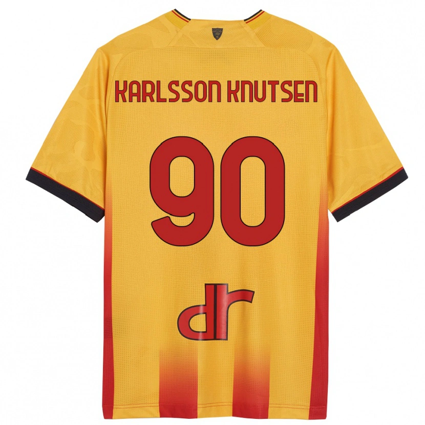 Danxen Kid Storm Karlsson Knutsen #90 Yellow Orange Home Jersey 2025/26 T-Shirt