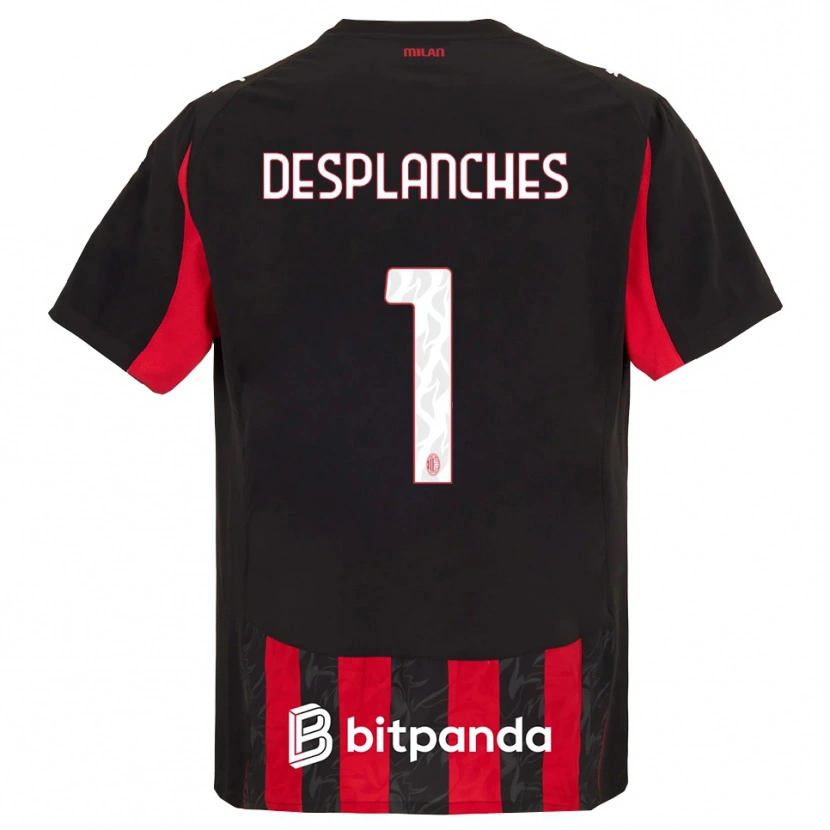 Danxen Kid Sebastiano Desplanches #1 Red Black Home Jersey 2025/26 T-Shirt