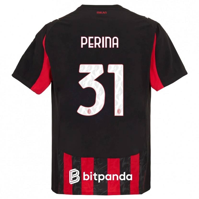 Danxen Kid Gioele Perina #31 Red Black Home Jersey 2025/26 T-Shirt