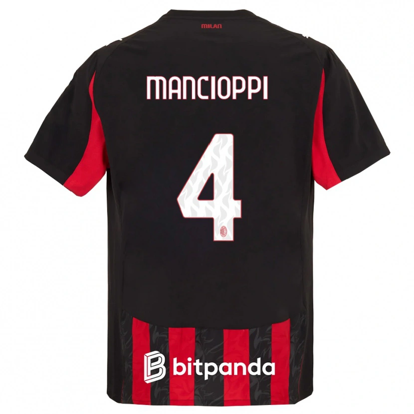 Danxen Kid Tommaso Mancioppi #4 Red Black Home Jersey 2025/26 T-Shirt