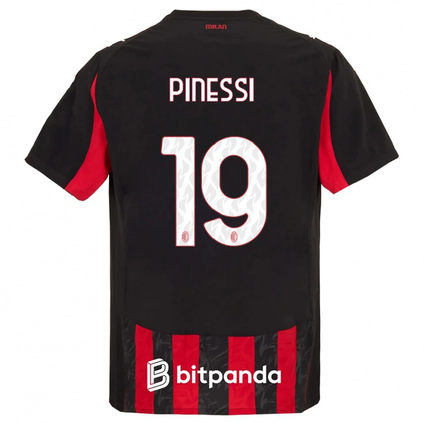 Danxen Kid Riccardo Pinessi #19 Red Black Home Jersey 2025/26 T-Shirt