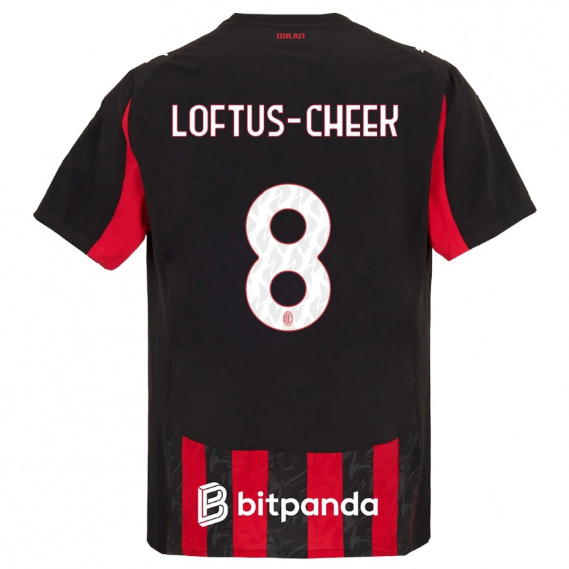 Danxen Kid Ruben Loftus-Cheek #8 Red Black Home Jersey 2025/26 T-Shirt