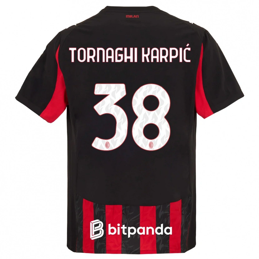Danxen Kid Lavinia Tornaghi Karpić #38 Red Black Home Jersey 2025/26 T-Shirt
