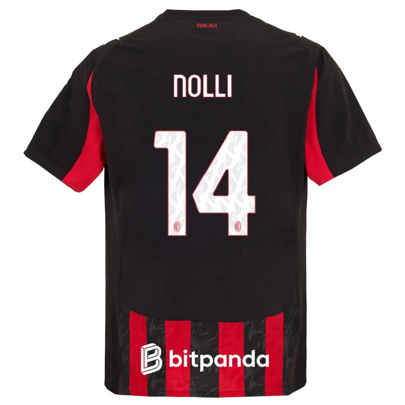 Danxen Kid Luca Nolli #14 Red Black Home Jersey 2025/26 T-Shirt