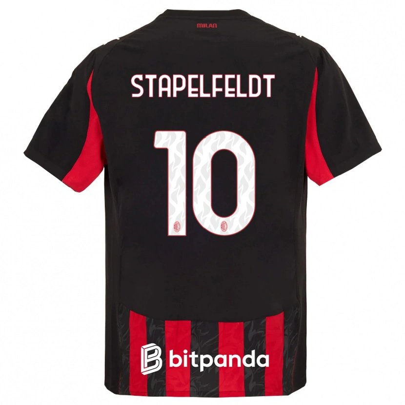 Danxen Kid Nina Stapelfeldt #10 Red Black Home Jersey 2025/26 T-Shirt