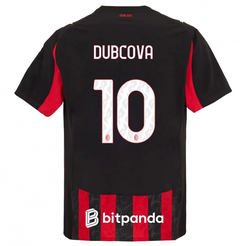 Danxen Kid Kamila Dubcova #10 Red Black Home Jersey 2025/26 T-Shirt