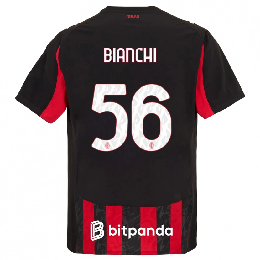 Danxen Kid Alessandro Bianchi #56 Red Black Home Jersey 2025/26 T-Shirt