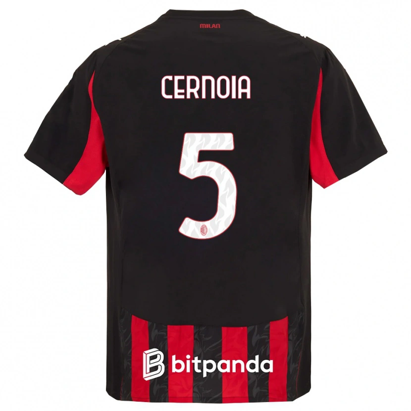 Danxen Kid Valentina Cernoia #5 Red Black Home Jersey 2025/26 T-Shirt