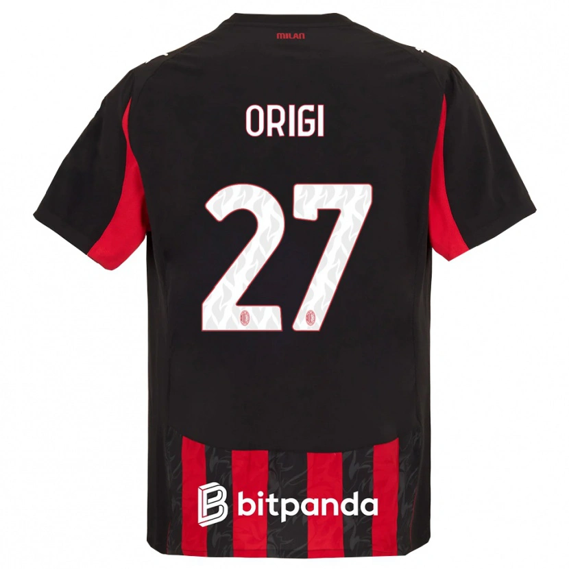 Danxen Kid Divock Origi #27 Red Black Home Jersey 2025/26 T-Shirt